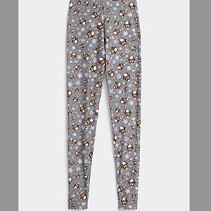 Festive winter holidays themed high rise stretch leggings NWT